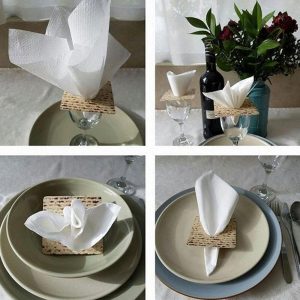 חגיגיות - 12 חובקי מפיות בעיצוב מצה-0