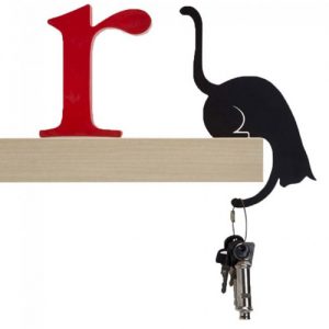 מתלה חתול למדף - שחור-0