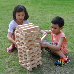 משחק ג'נגה ענק מעץ - לחצר ולגינה-0