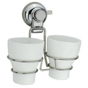 זוג כוסות מתלה ללא קידוח - סופר ואקום-0