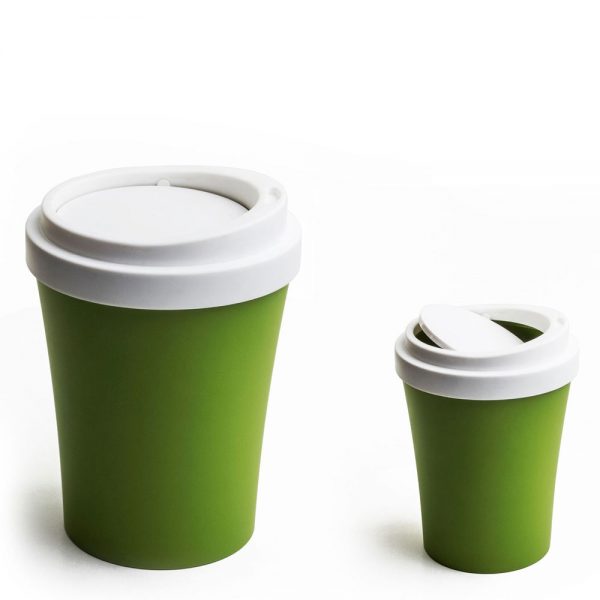 QUALY מיני פח בעיצוב כוס קפה - ירוק-37030