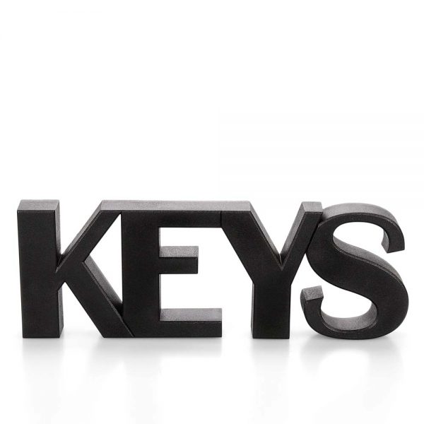 מתלה מפתחות מגנטי מעוצב לקיר - שחור KEYS - QUALY-36915