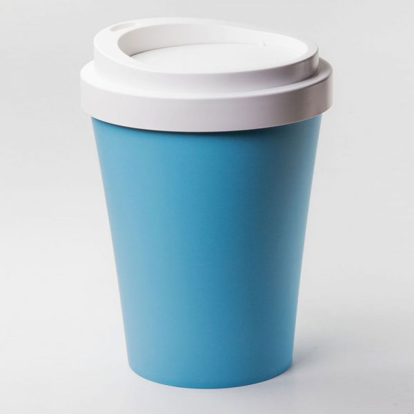 QUALY פח בעיצוב כוס קפה - תכלת-0
