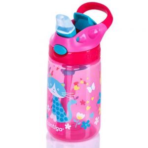 בקבוק שתייה לילדים חתול ורוד CONTIGO GIZMO 420 מ"ל-0
