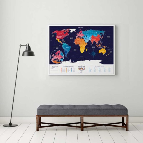 מפת עולם מתגרדת - Holiday - Travel Map-0