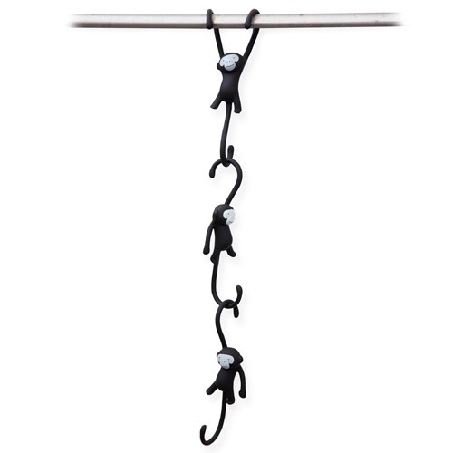 מתלים למטבח קופים תלויים - שחור-26109