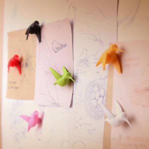 QUALY סט מגנטים מעוצבים למקרר - ציפורים-0