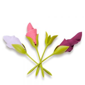 Bloom סט 4 מחזיקי מפיות בצורת פרחים-0