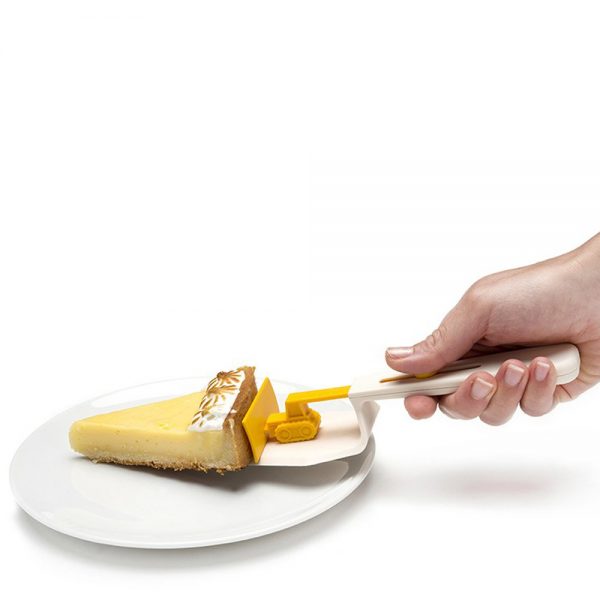 CakeDozer כף הגשה לעוגה לבן צהוב- קייקדוזר -38379