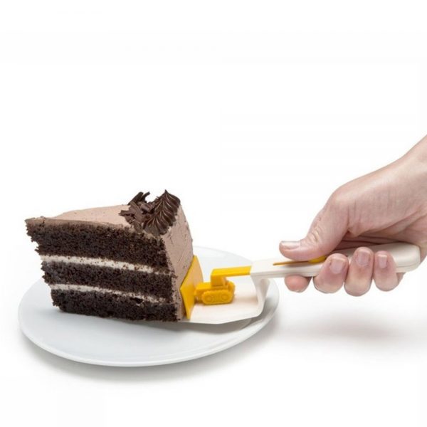 CakeDozer כף הגשה לעוגה לבן אפור- קייקדוזר -34146