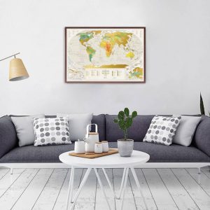 מפת עולם מתגרדת - Geography - Travel Map-0