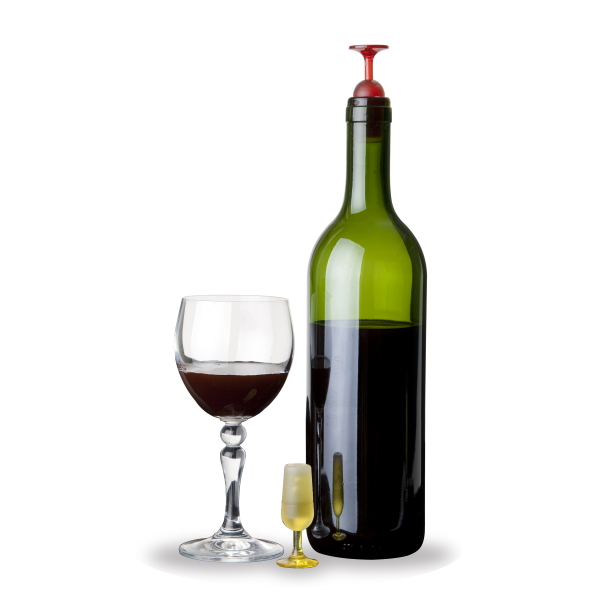 זוג פקקים לבקבוקי יין בעיצוב כוס יין QUALY T-vin-0