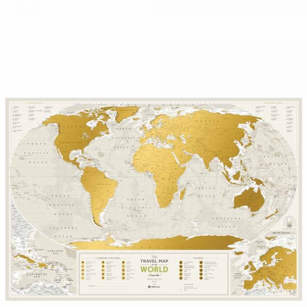 מפת עולם מתגרדת - Geography - Travel Map-34226