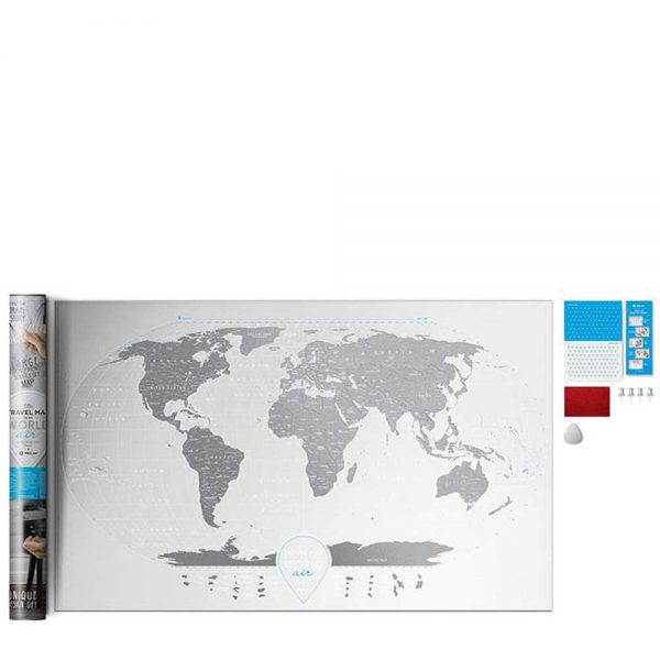 מפת עולם מתגרדת - שקוף AIR Travel Map-36907