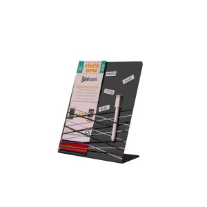 סטנד שולחני מגנטי ומחיק אלסטיקו אפור -0