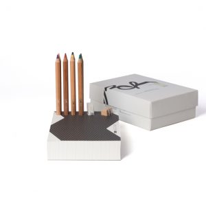 בלוק לבן עפרונות צבעוניים Memo Pad & Organizer -0