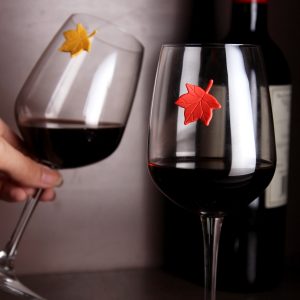 סמני כוסות בצורת עלי שלכת - QUALY-0