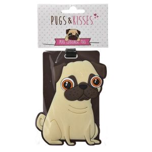 תג שם למזוודה - כלב פאג-0