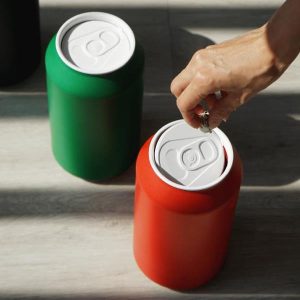 QUALY פח בעיצוב פחית אדומה-0