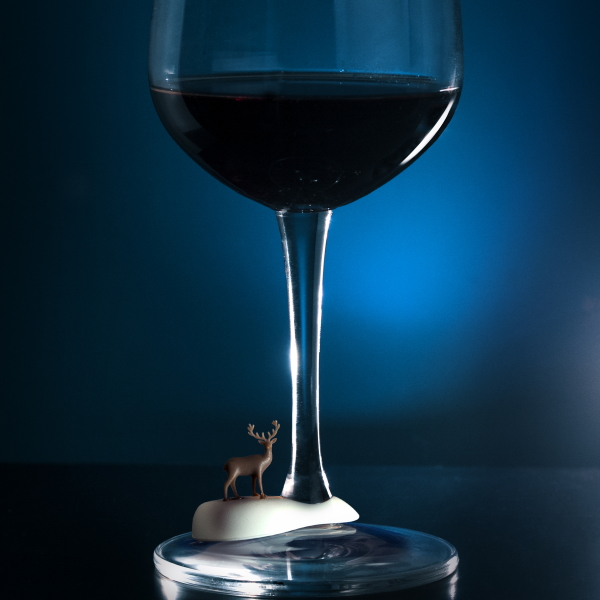 סמני כוסות יין חיות קוטב- QUALY-0