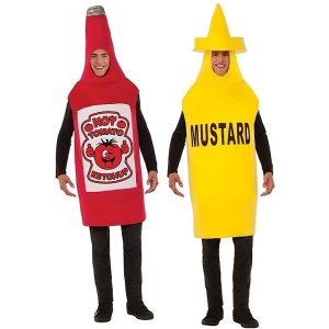 תחפושת זוגית קטשופ וחרדל למבוגרים של חברת רוביס-0