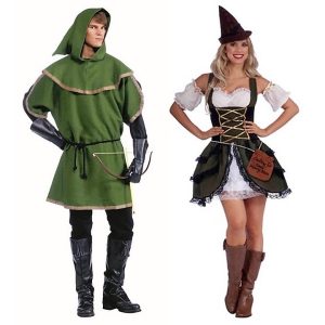 תחפושת זוגית אנשי היער ימי הביניים-0