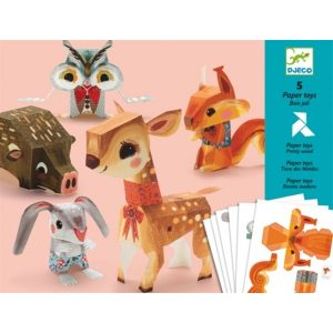 יצירה בנייר - חיות יער  DJECO