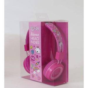 אוזניות שמע ורודות קשת בענן-0