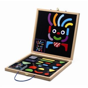 מזוודת עץ צורות מגנט ודמויות DJECO