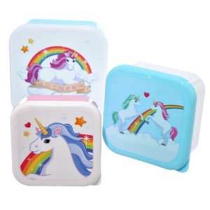 סט 3 קופסאות קומפקטיות - חד קרן-0