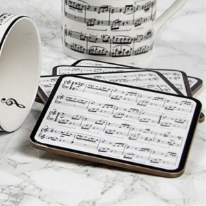 תחתיות לכוסות תווים מוזיקליים -0
