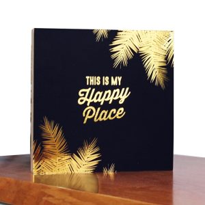 בלוק מעוצב שחור - This Is My Happy Place-0