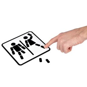 שלט מגנטי לחדר השירותים-0