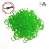 מארז 600 גומיות+24 סוגרים לריינבו לום - Rainbow Loom - ג'לי (חצי שקוף) ירוק-48414