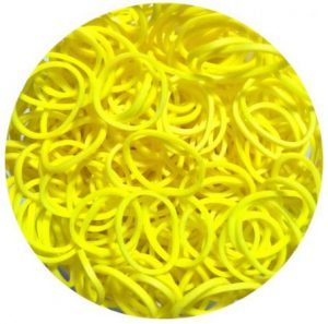 מארז 600 גומיות+24 סוגרים לריינבו לום - Rainbow Loom - צהוב-0