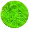 מארז 600 גומיות+24 סוגרים לריינבו לום - Rainbow Loom - ג'לי (חצי שקוף) ירוק-0