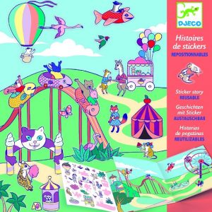 יצירה מדבקות רב פעמי - לונה פארק - DJECO -0