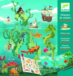 יצירה מדבקות רב פעמי - הרפתקה בים - DJECO -0