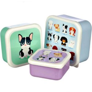 סט 3 קופסאות קומפקטיות - כלבים מתוקים-0