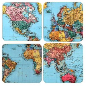 מארז תחתיות כוסות- World Traveller-0