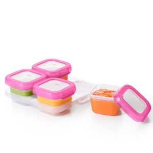 OXO TOT סט קופסאות אוכל לאחסון והקפאה - ורוד-0