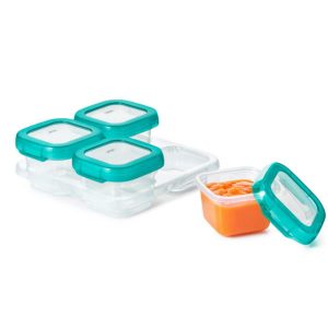 OXO TOT סט קופסאות אוכל לאחסון והקפאה - טורקיז-0