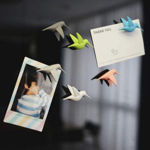 QUALY סט מגנטים מעוצבים למקרר - ציפורים פסטל-0