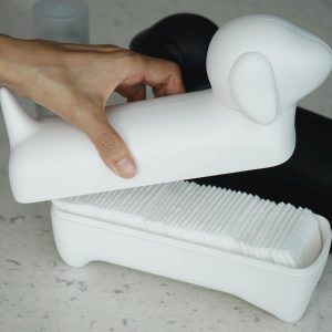 כלי אחסון כלב נקניק לבן - QUALY-0