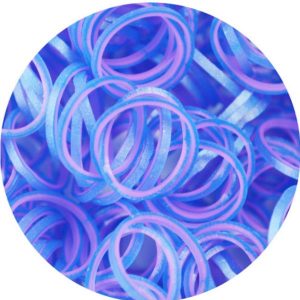 גומיות - פנינה סגול וכחול Rainbow Loom® 600 גומיות ריינבו לום מקוריות כולל 24 סוגרים-0
