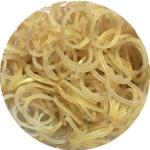 גומיות - זהב נצנצים Rainbow Loom® 300 גומיות ריינבו לום מקוריות כולל 12 סוגרים-0