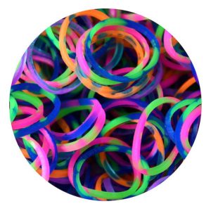 מארז 600 גומיות+24 סוגרים לריינבו לום - Rainbow Loom - טאי דאי -0