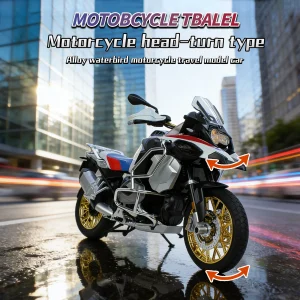 1/6 R1250 GS ADV מודל אופנוע רייסינג מתכתי דייקסט רחוב ספורט סימולציה עם אור אוסף צעצועים לילדים מתנה