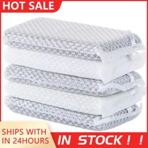 5pcs מטבח ניקוי ספוגים עבור צלחת מיקרופייבר scrofibber ניקוי בית סיר צלחת מכונת כביסה ספוג
