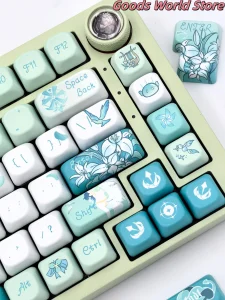 במלאי מקש Venti משחק Genshin Impact מקלדת מכאנית מקש Venti תחפושת אנימה מתנת הלווין